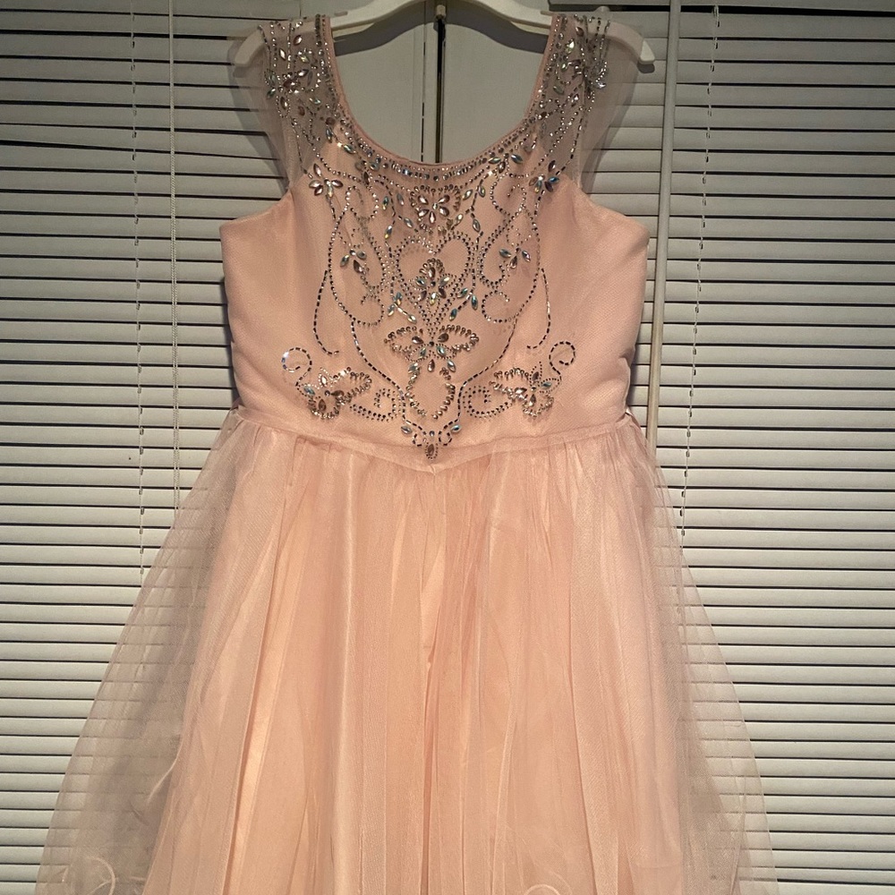 Girls pink bead Top Dress